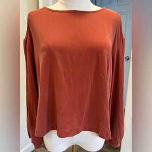 Madewell Rust Long Sleeve Blouse – Size S
